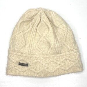 Columbia Cable Knit Beanie Winter Hat Womens OS Cream